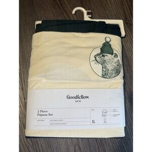 Goodfellow Men's 2 Pc Pajama Set Plaid Pants Short Sleeve Top XXL 2XL NEW Fall